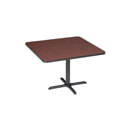 National Public Seating Interion 42" Square Restaurant Table, Mahogany 695675MH